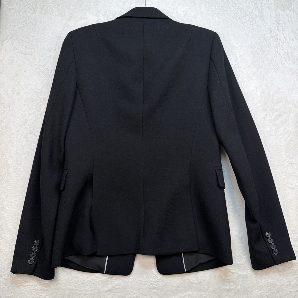 J.Crew Womens Black Wool Blazer Size 8 Tailored Career Jacket Made In Japan - Picture 6 of 10
